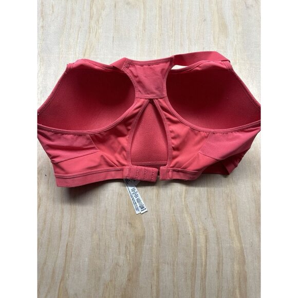 Victoria Secret Sports Bra 38DDD Neon Orange Padded Full Coverage Razor Back - Picture 3 of 6